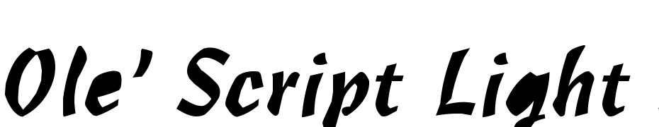 Ole' Script Light SSi Light Font Download Free